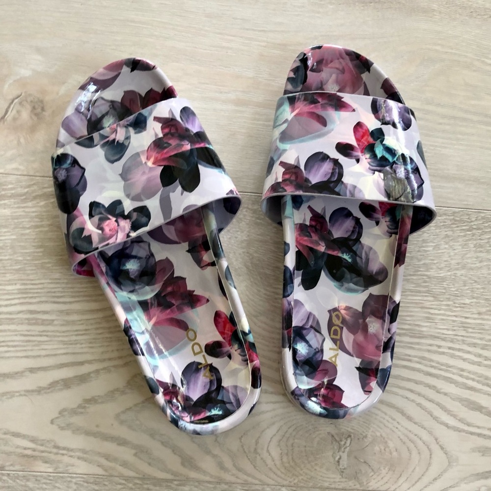 New Aldo Mirelacia Slide Sandals Floral print